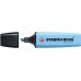 Stabilo Boss 70 Pastel Marcador Fluorescente - Trazo entre 2 y 5mm - Recargable - Tinta con Base de Agua - Color Azul Ventoso (10 uds)