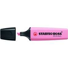 Stabilo Boss 70 Pastel Rotulador Marcador Fluorescente - Trazo entre 2 y 5mm - Recargable - Tinta con Base de Agua - Color Rubor Rosa (10 uds)