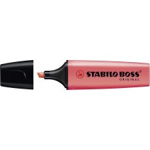 Stabilo Boss 70 Pastel Marcador Fluorescente - Trazo entre 2 y 5mm - Recargable - Tinta con Base de Agua - Color Rojo Coral Meloso (10 uds)