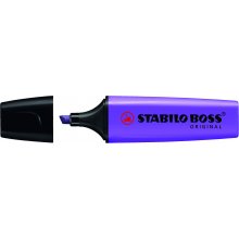 Stabilo Boss 70 Rotulador Marcador Fluorescente - Trazo entre 2 y 5mm - Recargable - Tinta con Base de Agua - Color Violeta Fluorescente (10 uds)