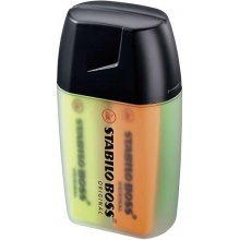 Stabilo Boss 70 Big Boss Pack de 4 Marcadores Fluorescentes - Trazo entre 2 y 5mm - Recargable - Tinta con Base de Agua - Colores Surtidos
