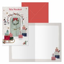 Dohe Welcome Pack de 6 Tarjetas de Felicitacion Navideña con Sobre - Tamaño Cerrada 11.5x17cm, Abierta 23x17cm - Papel Offset - Impresas a todo Color