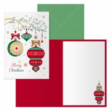 Dohe Cascabel Pack de 6 Tarjetas de Felicitacion Navideña con Sobre - Tamaño Cerrada 11.5x17cm, Abierta 23x17cm - Papel Offset - Impresas a todo Color