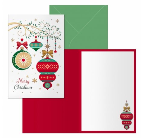 Dohe Cascabel Pack de 6 Tarjetas de Felicitacion Navideña con Sobre - Tamaño Cerrada 11.5x17cm, Abierta 23x17cm - Papel Offset - Impresas a todo Color