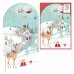 Dohe Aldea Navideña Pack de 6 Tarjetas Desplegables de Felicitacion Navideña con Sobre - Impresas a todo Color