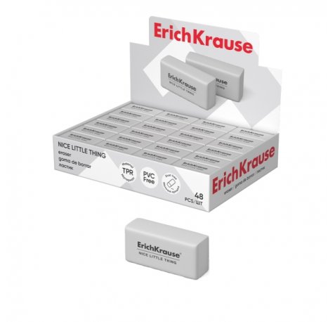 Erichkrause Nice Little Thing - Borrador de Dureza Media - Forma Clasica - Material Tpr - Libre de Impurezas - Color Negro (48 uds)