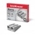 Erichkrause Ferro Plus - Sacapuntas Doble de Aluminio - Agarre Ergonomico - Dos Agujeros de 8mm y 11mm - Cuchilla de Acero al Carbono en Forma de Espiral - Color Plata (12 uds)