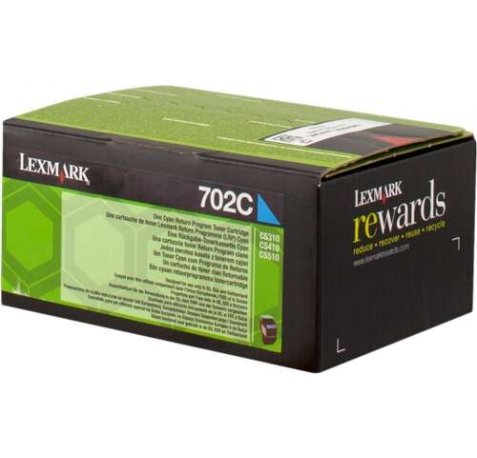 Lexmark CS310 / CS410 / CS510 Cyan Cartucho de Toner Original - 70C20C0 / 702C