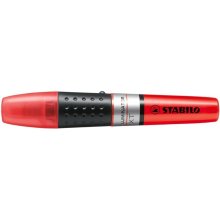 Stabilo Luminator Marcador Fluorescente - Mayor Suministro de Tinta - Zona de Agarre - Trazo entre 2 y 5mm - Color Rojo (5 uds)