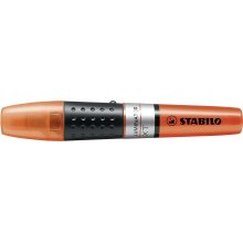 Stabilo Iluminator Marcador Fluorescente - Mayor Suministro de Tinta - Zona de Agarre - Trazo entre 2 y 5mm - Color Naranja (5 uds)