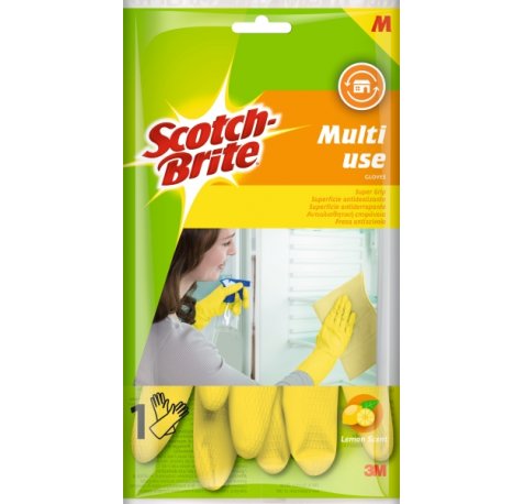 Scotch-Brite Guantes Multiuso - Medianos - 1 Par - Color Amarillo