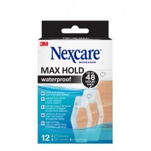 Nexcare Max Hold Waterproof Pack de 12 Apositos Surtidos - Impermeable - Fijacion 48H - Transpirable - Color Transparente Nexcare Max Hold Waterproof Pack de 12 Apositos Surtidos - Impermeable - Fijacion 48H - Transpirable - Color Transparente