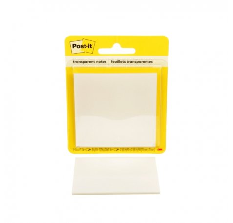 Post-It Bloc de 36 Notas Transparentes - Forma Cuadrada - 73x73mm - Color Transparente
