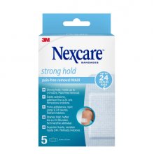 Nexcare Strong Hold Pack de 5 Apositos para Heridas - 50x101mm - Retirada Sin Dolor - Reposicionables - para Pieles Delicadas - Color Blanco Nexcare Strong Hold Pack de 5 Apositos para Heridas - 50x101mm - Retirada Sin Dolor - Reposicionables - para Pieles Delicadas - Color Blanco
