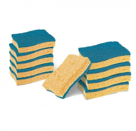 Scotch-Brite Pack de 10 Estropajos de Cocina - No Raya - Celulosa - Color Amarillo