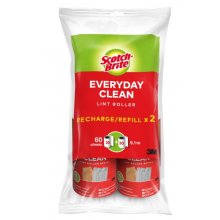 Scotch-Brite Everyday Clean Recambio para Pack de 2 Rodillos Quitapelusas Adhesivo - 30 Hojas por Rodillo - Color Blanco Scotch-Brite Everyday Clean Recambio para Pack de 2 Rodillos Quitapelusas Adhesivo - 30 Hojas por Rodillo - Color Blanco