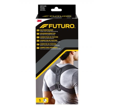 Futuro Corrector de Postura - Ajustable (71.1 - 121.9cm) - Transpirable - Color Negro