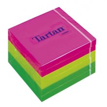 Tartan 7676N Pack de 6 Blocs de 100 Notas Adhesivas Reposicionables 76x76mm - 100% PEFC - Colores Surtidos