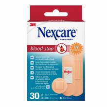 Nexcare Blood-Stop Pack de 30 Apositos Surtidos - Resistente al Agua - Mayor Rapidez Deteniendo Hemorragias - Color Piel Nexcare Blood-Stop Pack de 30 Apositos Surtidos - Resistente al Agua - Mayor Rapidez Deteniendo Hemorragias - Color Piel
