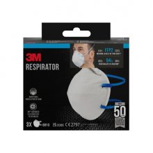 3M Pack de 3 Mascarillas para Particulas FFP2 - Desechable - Sin Valvula - para Niveles Medios de Particulas - Color Blanco
