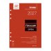 Finocam R1099 Recambio para Agenda Open - Anual 2027 - Semana Vista Vertical - Formato 1000 - 155x215mm - 6 Taladros - Papel de 80g/m2 - Color Blanco