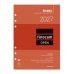 Finocam R1093 Recambio para Agenda Open - Anual 2027 - Semana Vista Horizontal - Formato 1000 - 155x215mm - 6 Taladros - Papel de 80g/m2 - Color Blanco