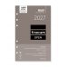 Finocam R597 Recambio para Agenda Open - Anual 2027 - 2 Dias por Pagina - Formato 500 - 117x181mm - 6 Taladros - Papel de 80g/m2 - Color Blanco