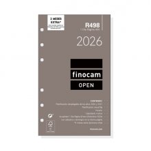Finocam R498 Recambio Anual 2026 para Agendas Open 2026 - Formato 400 - 91x16x152mm - 1 Dia por Pagina - Color Blanco Finocam R498 Recambio Anual 2026 para Agendas Open 2026 - Formato 400 - 91x16x152mm - 1 Dia por Pagina - Color Blanco