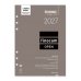 Finocam R1098C Recambio para Agenda Open en Catalan - Anual 2027 - 1 Dia por Pagina - Formato 1000 - 155x215mm - 6 Taladros - Papel de 70g/m2 - Color Blanco