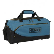 Safta Munich Bolsa de Deporte - Bandolera Ajustable - Bolsillos Laterales y Frontal - Fondo Semirigido Extraible - Cremallera con Doble Tirador - Tacos en la Base - 50x25x25cm - Color Negro y Azul Safta Munich Bolsa de Deporte - Bandolera Ajustable - Bolsillos Laterales y Frontal - Fondo Semirigido Extraible - Cremallera con Doble Tirador - Tacos en la Base - 50x25x25cm - Color Negro y Azul