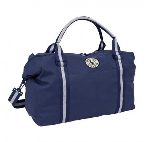 Safta el Ganso Jeans Bolsa de Fin de Semana - Bandolera Ajustable - Bolsillo Frontal - Cremallera Bidireccional - Asas de Mano - 50x29x22cm - Color Azul Marino