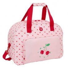 Safta Glowlab Frutitas Bolsa de Deporte - Bolsillo Frontal - Bandolera Ajustable - Doble Cremallera - Base con Tacos - Fondo Extraible - Material Reciclado - 33L - 480x210x330mm - Color Rosa