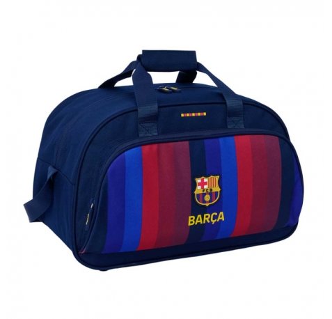 Safta F.C.Barcelona 1Âª Equipacion 26/27 Bolsa de Deporte - Bandolera Ajustable - Bolsillo Frontal - Fondo Semirigido - Cremallera con Doble Tirador - Tacos en la Base - 40x24x23cm - Color Azul Noche