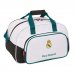 Safta Real Madrid Equipacion 26/27 Bolsa de Deporte - Bandolera Ajustable - Bolsillo Frontal - Cremallera con Doble Tirador - Tacos en la Base - 40x24x23cm - Color Blanco y Negro