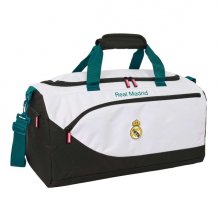 Safta Real Madrid Equipacion 26/27 Bolsa de Deporte - Bandolera Ajustable - Bolsillos Laterales y Frontal - Fondo Semirigido - Cremallera con Doble Tirador - 50x25x25cm - Color Blanco y Negro Safta Real Madrid Equipacion 26/27 Bolsa de Deporte - Bandolera Ajustable - Bolsillos Laterales y Frontal - Fondo Semirigido - Cremallera con Doble Tirador - 50x25x25cm - Color Blanco y Negro