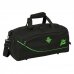Safta Real Betis Balompie Bolsa de Deporte - Bandolera Ajustable - Bolsillos Laterales y Frontal - Fondo Semirigido - Cremallera con Doble Tirador - Base con Tacos - 50x25x25cm - Color Negro y Verde