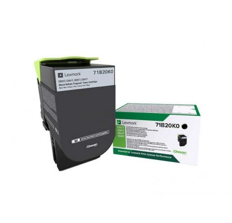 Lexmark CS317 / CS417 / CS517 / CX317 / CX417 / CX517 Negro Cartucho de Toner Original - 71B20K0