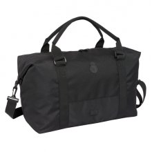 Safta Real Madrid Premium Bolsa de Deporte - Bandolera Ajustable - Cierre de Iman - Interior Forrado - Cremalleras Bidireccionales - Asa Forrada - 43.35L - 500x220x290mm - Color Negro