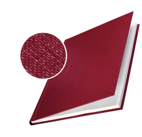 Leitz Pack de 10 Tapas Rigidas Impressbind 10,5mm - Para Formato A4 - Carton con Superficie de Lino Mate - Encuadernacion de Alta Calidad - Color Burdeos