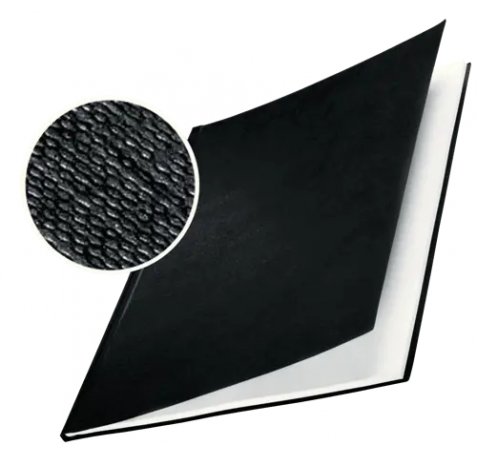Leitz Pack de 10 Tapas Rigidas Impressbind 14mm - Capacidad de 106-140 Hojas A4 - Encuadernacion de Alta Calidad - Exterior Superficie de Lino Lacada - Papel Blanco sin Acido - Color Negro