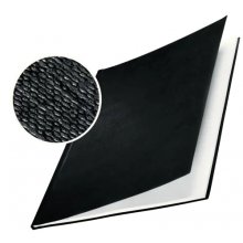 Leitz Pack de 10 Tapas Rigidas Impressbind 21mm - Capacidad de 176-210 Hojas A4 - Encuadernacion de Alta Calidad - Exterior Superficie de Lino Lacada - Papel Blanco sin Acido - Color Negro