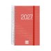 Finocam Espiral Basics Year Agenda - Anual 2027 - 1 Dia por Pagina - Formato E5 - 117x181mm - Espiral - Tapa de Polipropileno - Esquinas Microperforadas - Papel de 70g/m2 - Color Rojo