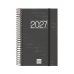 Finocam Espiral Basics Year Agenda - Anual 2027 - 1 Dia por Pagina - Formato E5 - 117x181mm - Espiral - Tapa de Polipropileno - Esquinas Microperforadas - Papel de 70g/m2 - Color Negro
