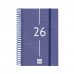 Finocam Year Agenda de Espiral en Catalan - Anual 2026 - Tapa Ligera - Formato E5 - 135x24x181mm - 1 Dia por Pagina - Color Azul