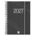Finocam Espiral Basics Year Agenda en Catalan - Anual 2027 - 1 Dia por Pagina - Formato E40 - 210x297mm - Goma Elastica - Tapa de Polipropileno - Esquinas Microperforadas - Papel de 70g/m2 - Color Negro
