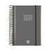 Finocam Espiral Basics Personalizable Agenda - Anual 2027 - 1 Dia por Pagina - Formato E10 - 155x212mm - Espiral - Tapa de Polipropileno - Esquinas Microperforadas - Papel de 70g/m2 - Color Gris