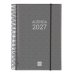 Finocam Espiral Basics Personalizable Agenda - Anual 2027 - 1 Dia por Pagina - Formato E40 - 210x297mm - Espiral - Tapa de Polipropileno - Esquinas Microperforadas - Papel de 70g/m2 - Color Gris