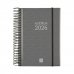 Finocam Basics Agenda en Catalan - Anual 2026 - con Espiral - Personalizable - Formato E10 - 175x29x212mm - 1 Dia por Pagina - Color Gris