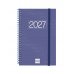 Finocam Espiral Basics Year Agenda - Anual 2027 - Semana Vista Horizontal - Formato E5 - 117x181mm - Espiral - Tapa de Polipropileno - Esquinas Microperforadas - Papel de 80g/m2 - Color Azul