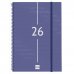 Finocam Year Agenda de Espiral - Anual 2026 - Tapa Ligera - Formato E40 - 217x14x297mm - Semana Vista Horizontal - Color Azul